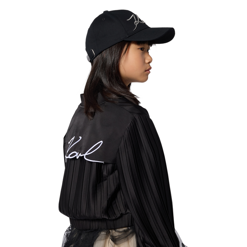 Casaco de manga plissada KARL LAGERFELD KIDS 
                        MENINA