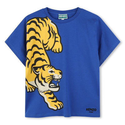T-shirt estampada em algod&atilde;o KENZO KIDS BOY