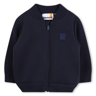 Cardigã com zíper e mangas contrastantes TIMBERLAND BOY