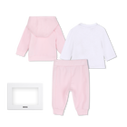 Conjunto de cal&ccedil;a, cardig&atilde; e camiseta BOSS 
                    MENINA