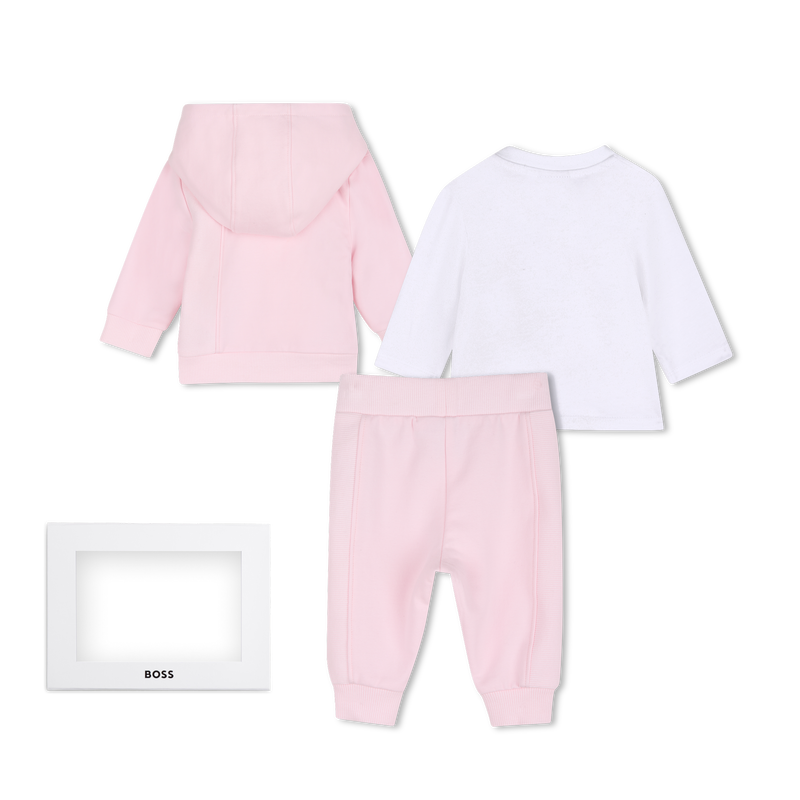 Conjunto de cal&ccedil;a, cardig&atilde; e camiseta BOSS 
                        MENINA