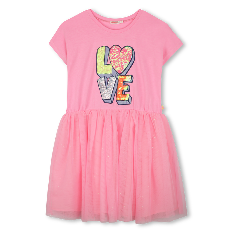 Vestido bi-mat&eacute;ria BILLIEBLUSH 
                        GIRL
