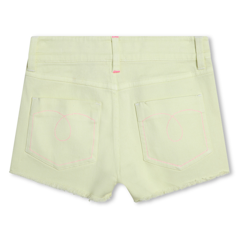 Fringed cotton twill shorts BILLIEBLUSH 
                    GIRL