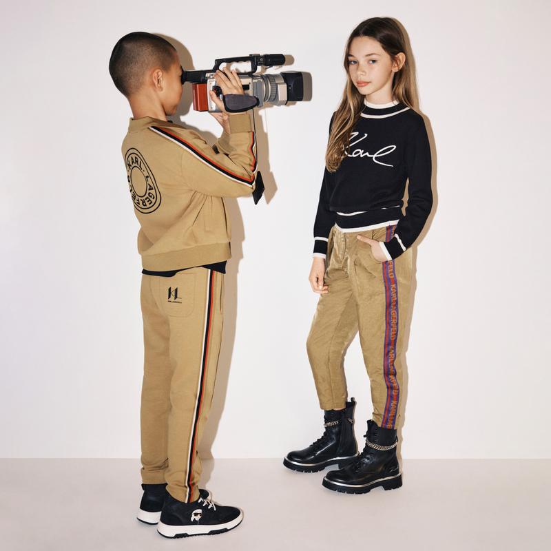 High-Top Leather Sneakers KARL LAGERFELD KIDS 
                    BOY