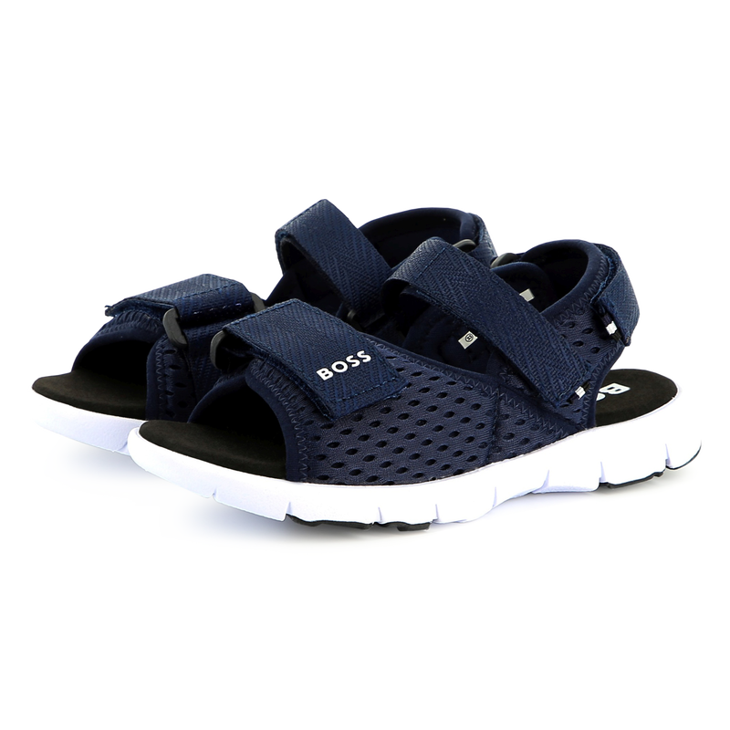 Sand&aacute;lias de lona com velcro BOSS 
                        BOY