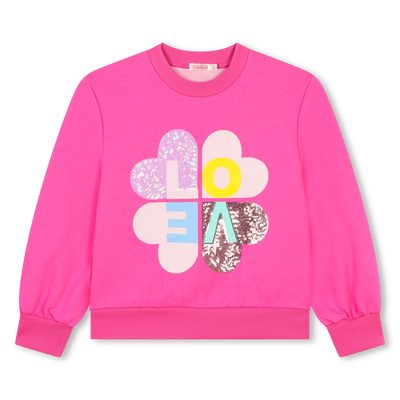 Sweatshirt em molet&atilde;o BILLIEBLUSH GIRL