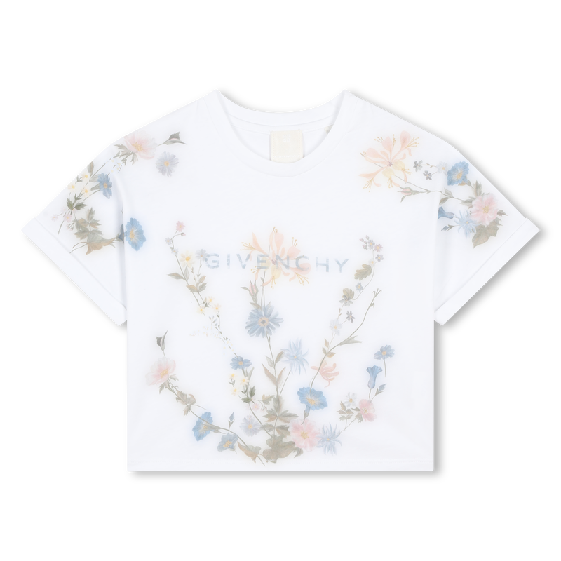 T-shirt mangas curtas algodão GIVENCHY 
                    GIRL