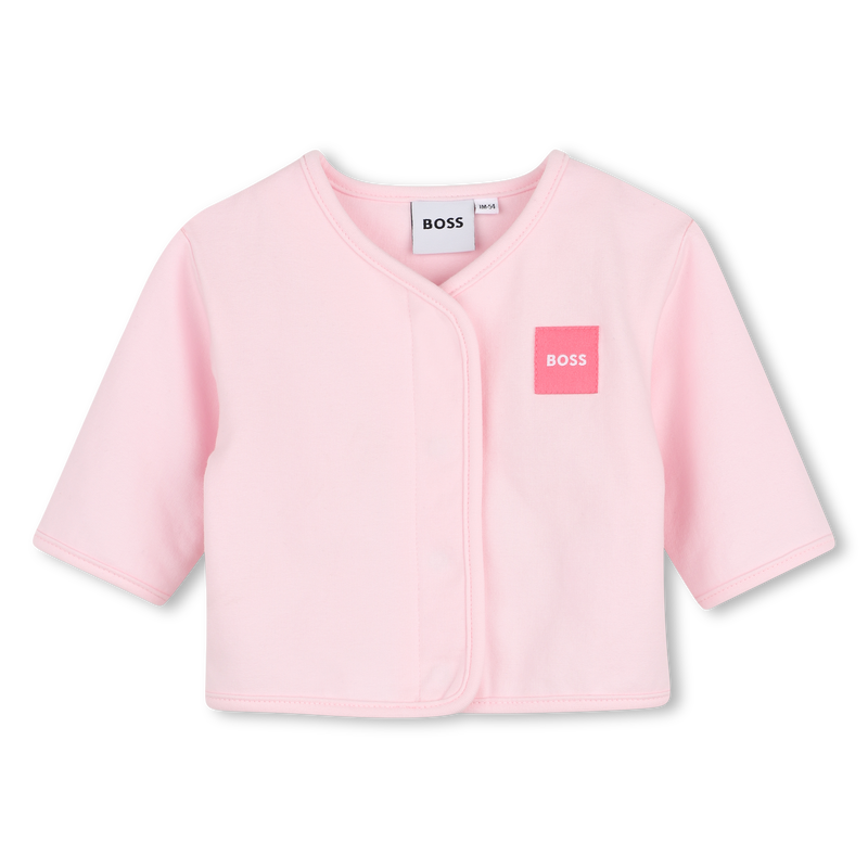 Conjunto de cal&ccedil;a, cardig&atilde; e camiseta BOSS 
                        MENINA