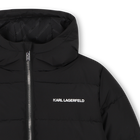 Casaco acolchoado com capuz KARL LAGERFELD KIDS 
                    BOY