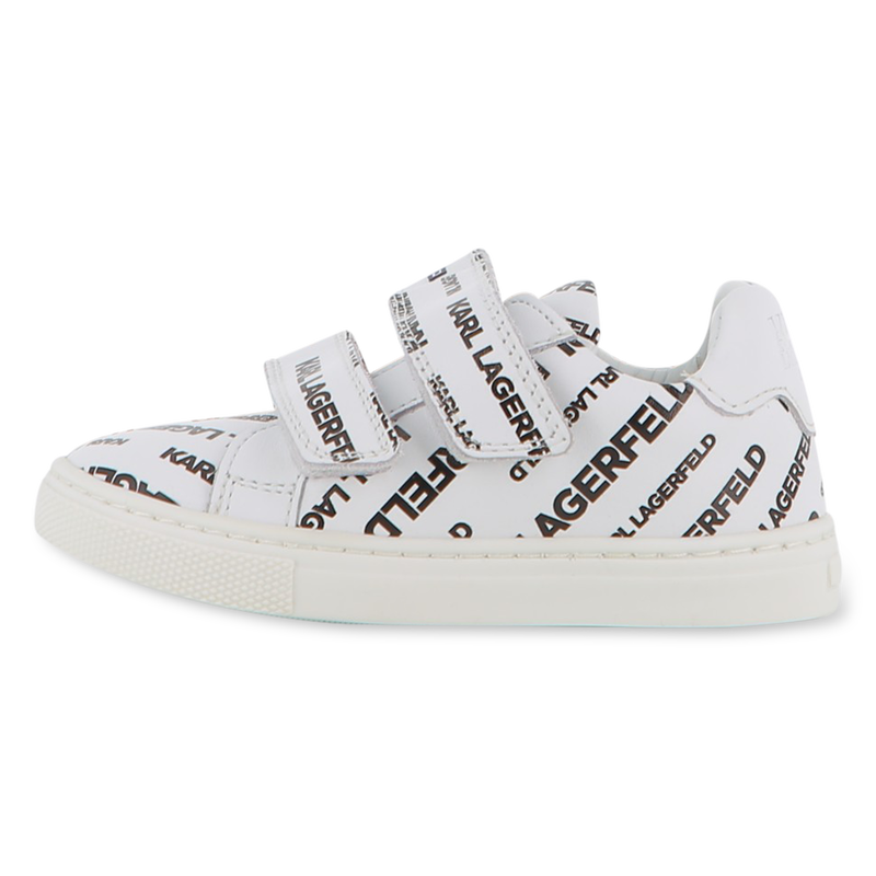 Sapatilhas de pele com velcro KARL LAGERFELD KIDS 
                    UNISEX