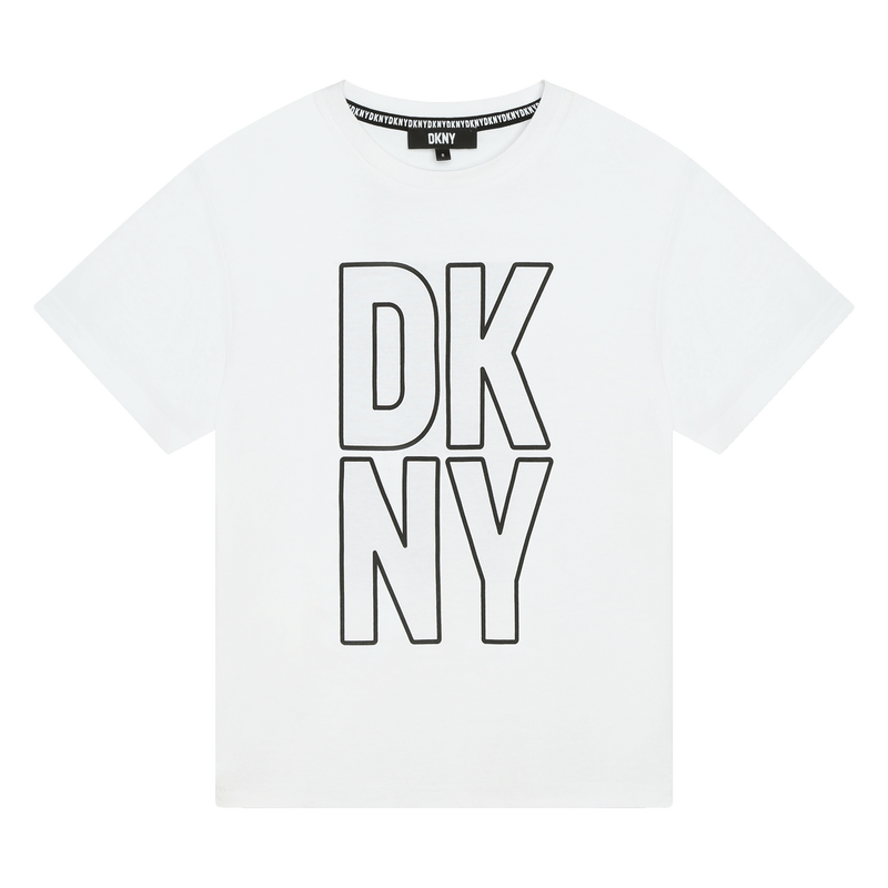 T-shirt unissexo em algodão DKNY 
                    UNISEX