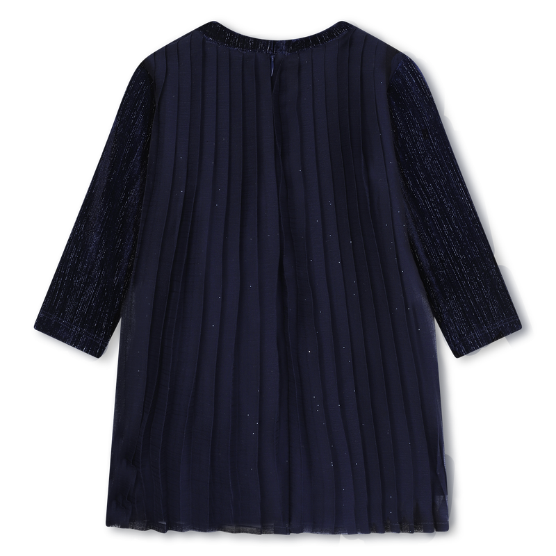 Vestido plissado de veludo CARREMENT BEAU 
                    GIRL