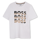T-shirt manga curta em algod&atilde;o BOSS 
                    BOY