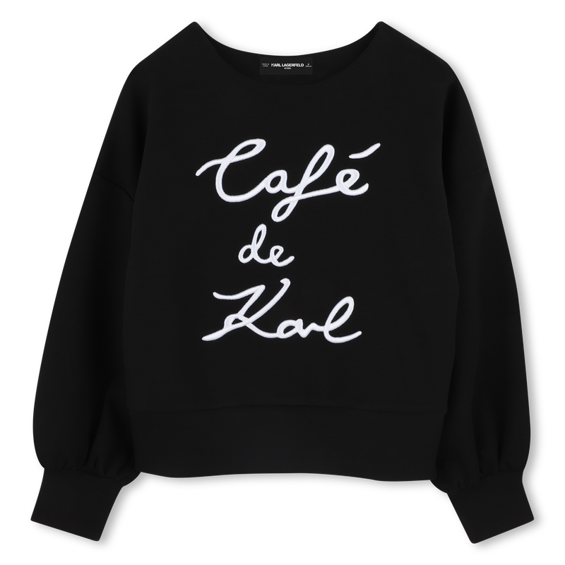 Camisola com bordado KARL LAGERFELD KIDS 
                        GIRL