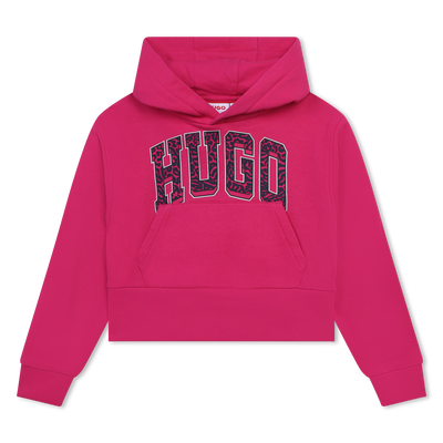 Sweatshirt em molet&atilde;o HUGO GIRL