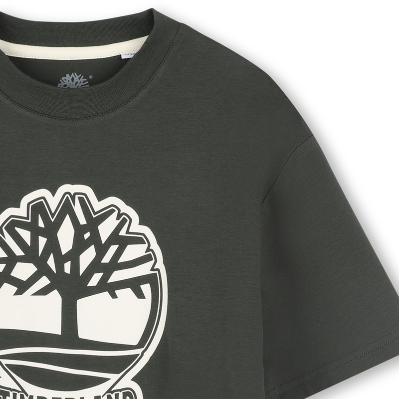 T-shirt bicolor com log&oacute;tipo TIMBERLAND 
                        BOY
