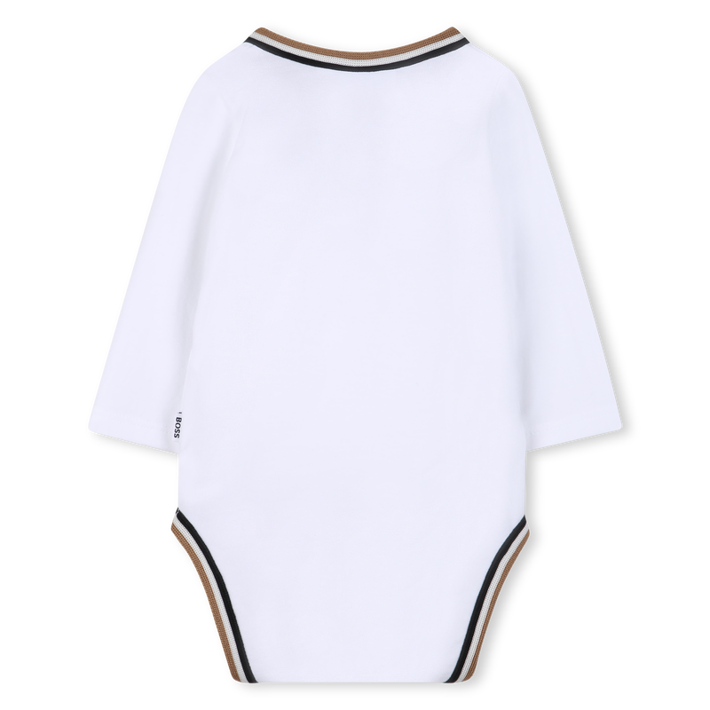 PIJAMA + BODYSUIT + GORRO + CONJUNTO DE LUVAS BOSS 
                        BOY