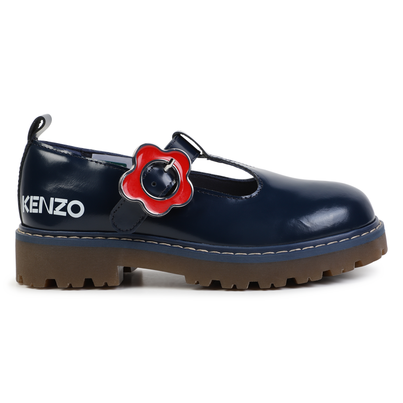 Sabrinas de pele com fivela KENZO KIDS 
                        GIRL