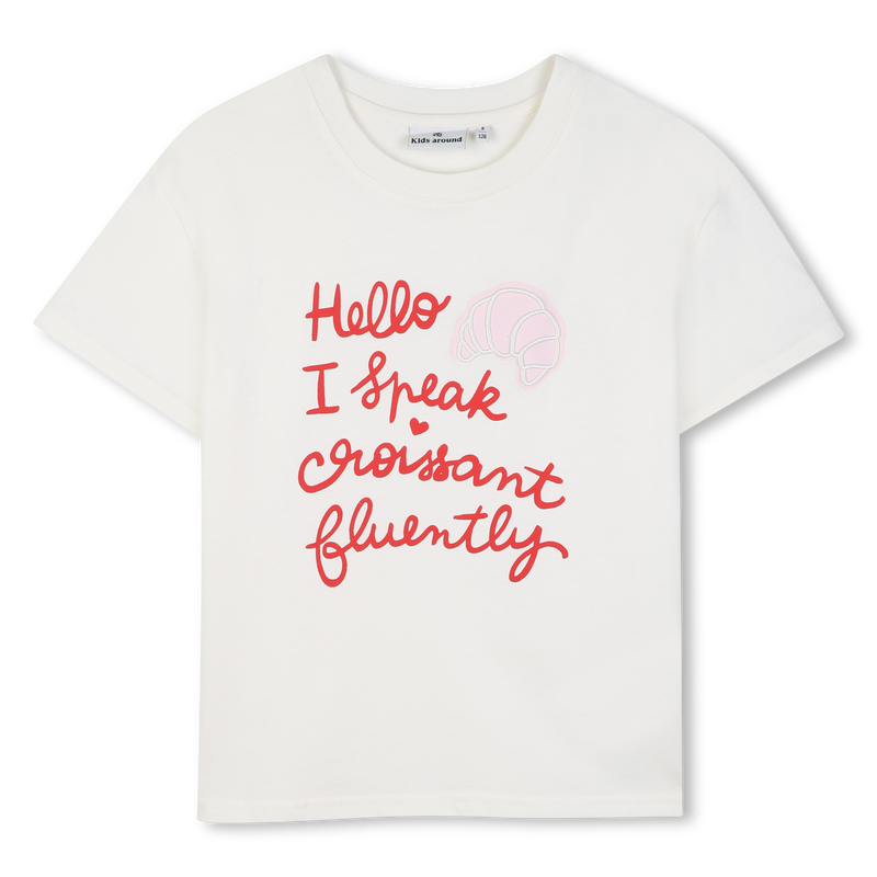 Camiseta de mangas curtas KIDS AROUND 
                        GIRL