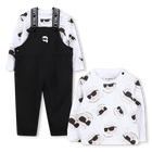 Conjunto de macac&atilde;o e camiseta KARL LAGERFELD KIDS 
                    BOY