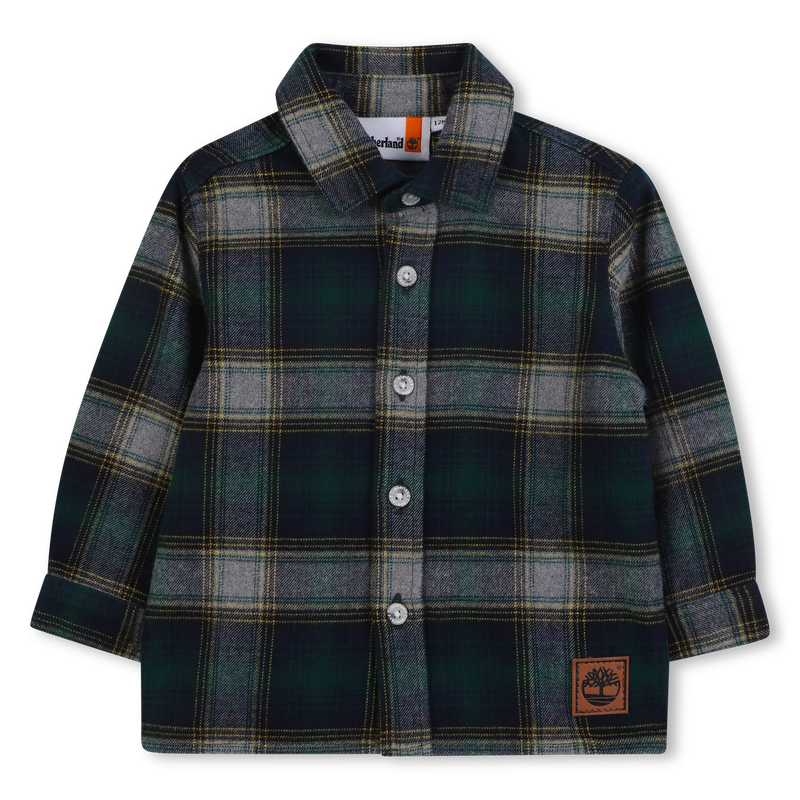 Camisa xadrez de algod&atilde;o TIMBERLAND 
                        BOY