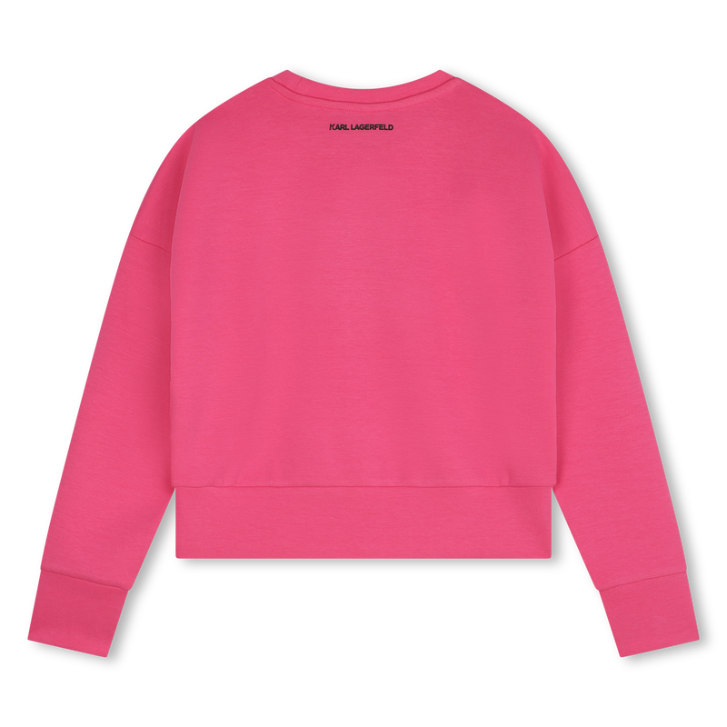 Sweatshirt com strass KARL LAGERFELD KIDS 
                        GIRL