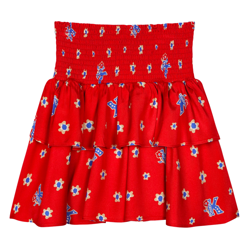 All-Over Print Ruffle Skirt KENZO KIDS 
                    GIRL