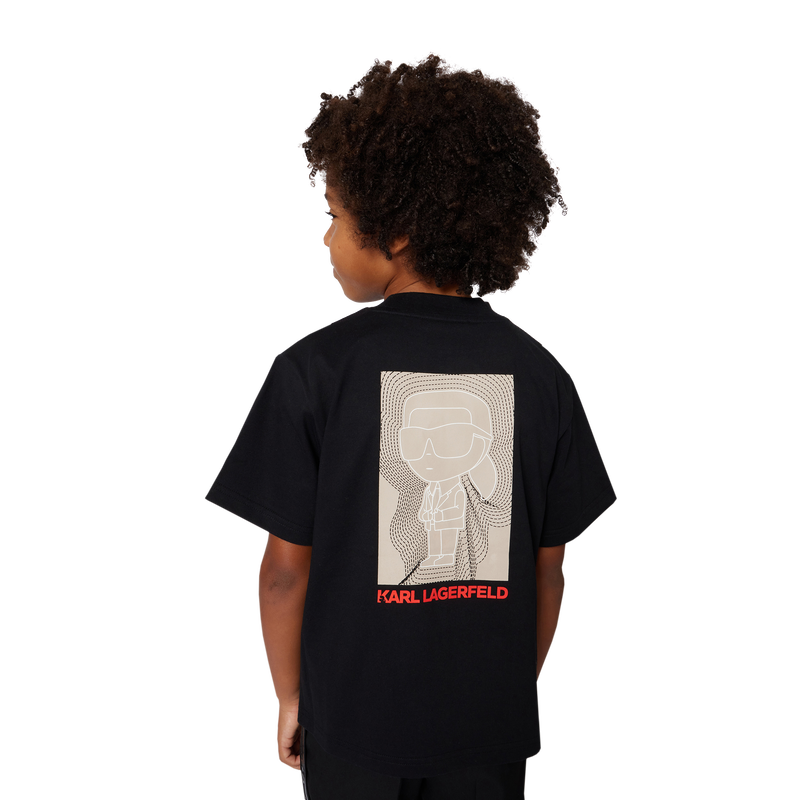 T-shirt de jersey de algodão pesado KARL LAGERFELD KIDS 
                    BOY