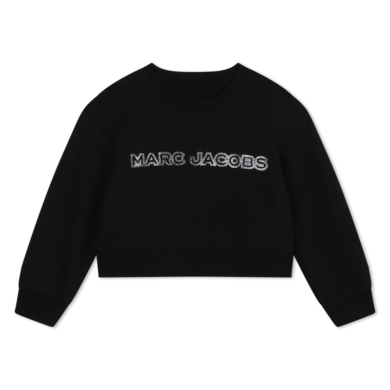 Sweatshirt cropped em molet&atilde;o MARC JACOBS 
                        GIRL