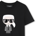 T-shirt com estampa met&aacute;lica KARL LAGERFELD KIDS 
                    BOY