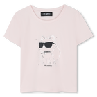 T-shirt de manga curta KARL LAGERFELD KIDS 
                    GIRL