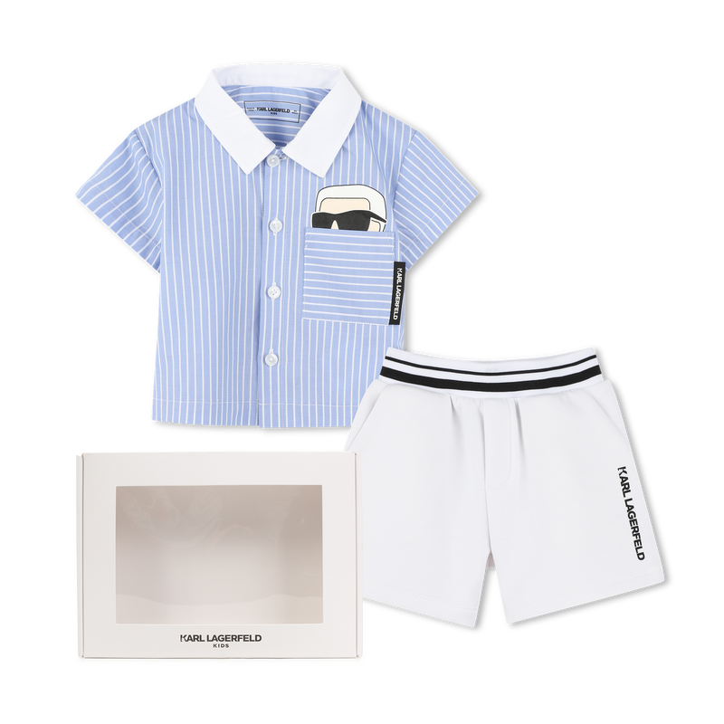 Conjunto camisa e cal&ccedil;&otilde;es KARL LAGERFELD KIDS 
                        BOY