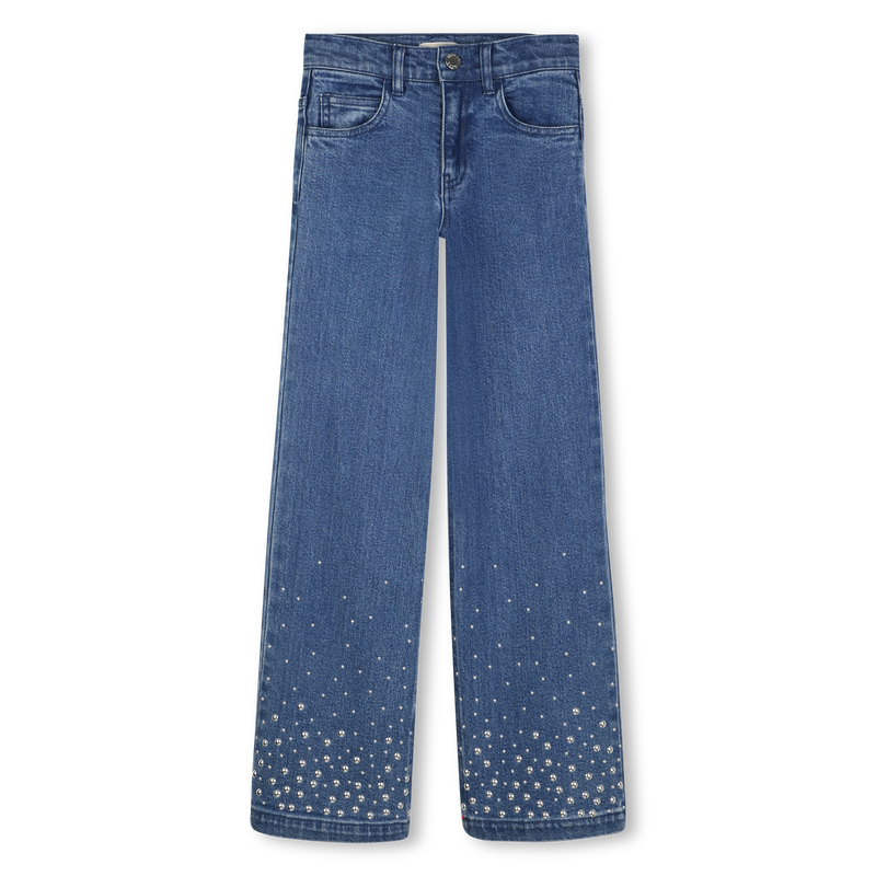 CALÇA JEANS DE CINTURA AJUSTÁVEL MICHAEL KORS 
                        GIRL