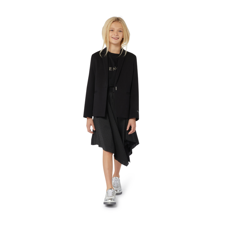 Saia assimétrica com logo GIVENCHY 
                    GIRL