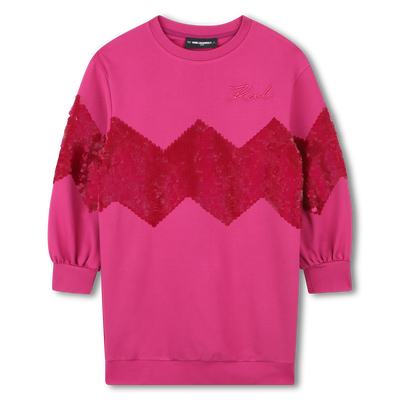 Vestido de manga comprida KARL LAGERFELD KIDS GIRL