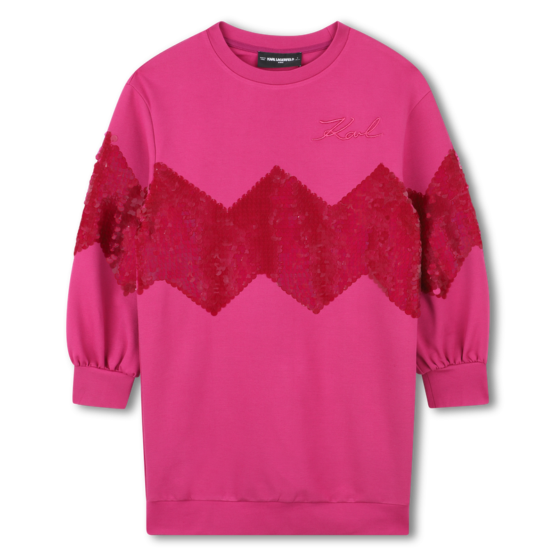 Vestido de manga comprida KARL LAGERFELD KIDS 
                    GIRL