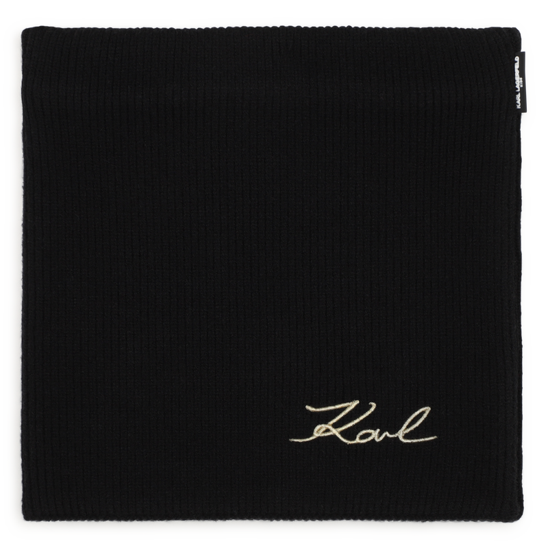 Conjunto de touca e bufanda KARL LAGERFELD KIDS 
                        MENINA