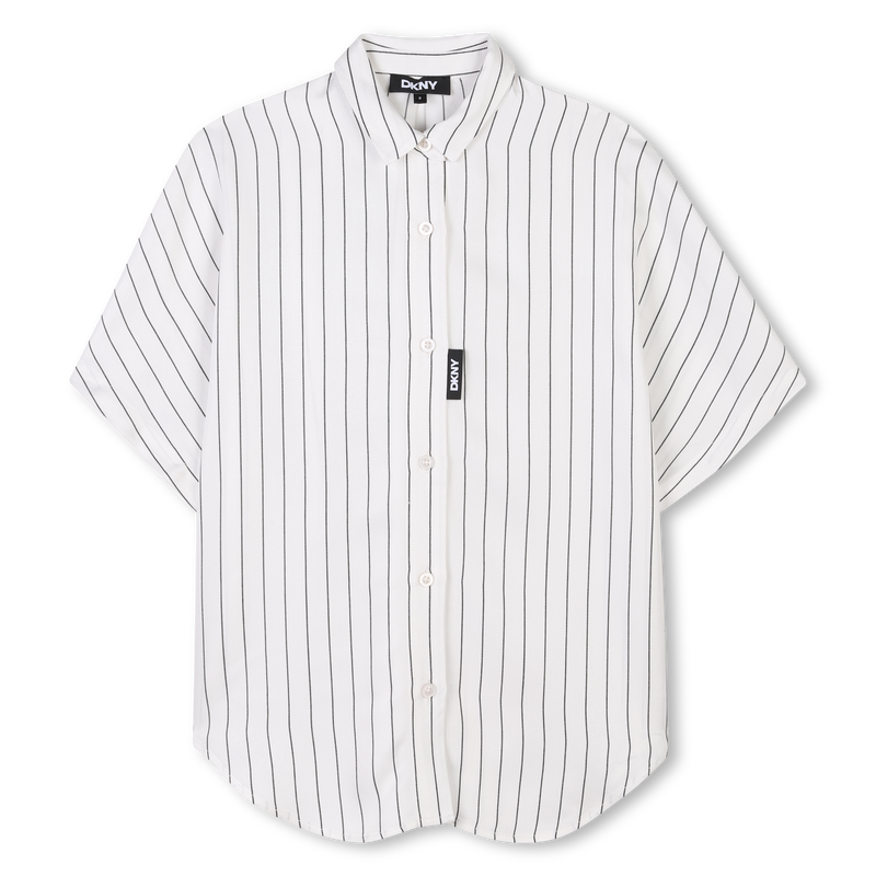 Camisa comprida &agrave;s riscas DKNY 
                        GIRL