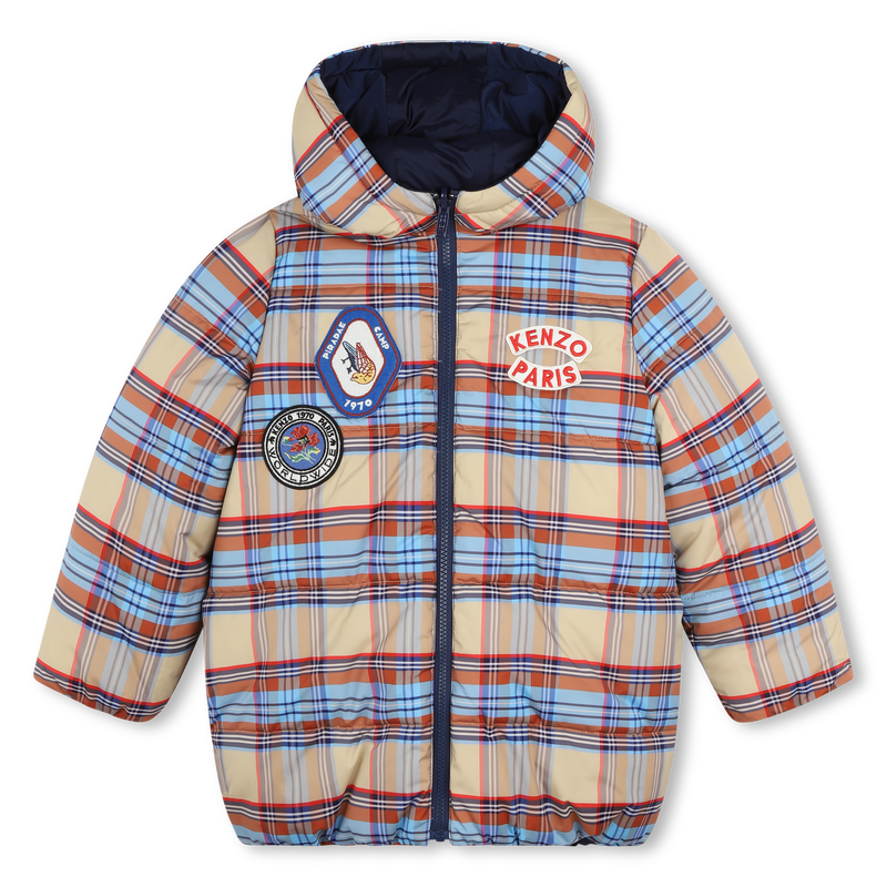 Blusão de penas reversível KENZO KIDS 
                    UNISEX