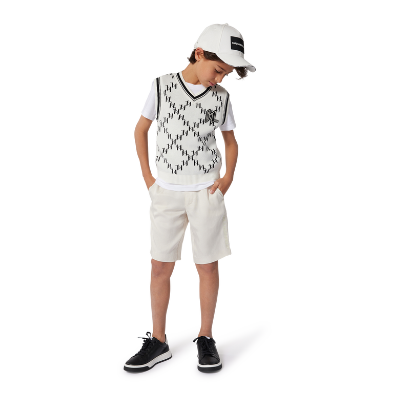 Boné em algodão KARL LAGERFELD KIDS 
                    BOY