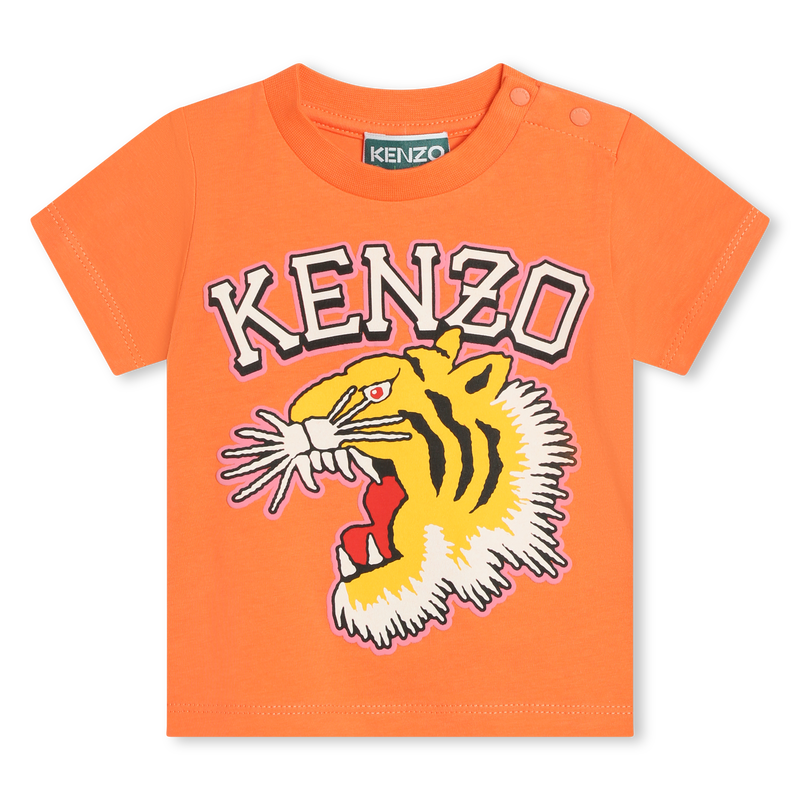 T-shirt em algodão com botões KENZO KIDS 
                    UNISEX