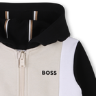 Cardig&atilde; em molet&atilde;o com capuz BOSS 
                    BOY