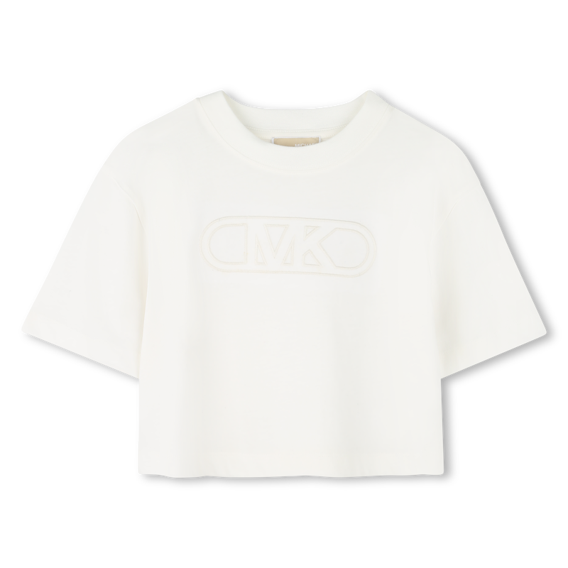 T-shirt bordada em algod&atilde;o MICHAEL KORS 
                        MENINA
