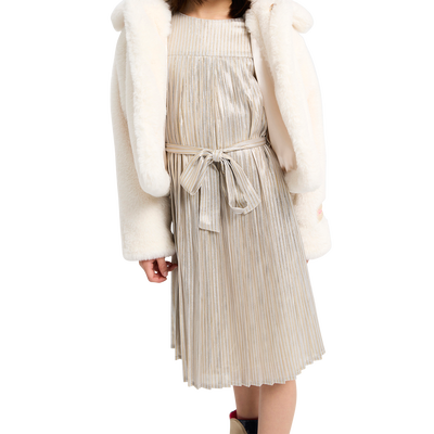 Vestido plissado &agrave;s riscas BILLIEBLUSH GIRL