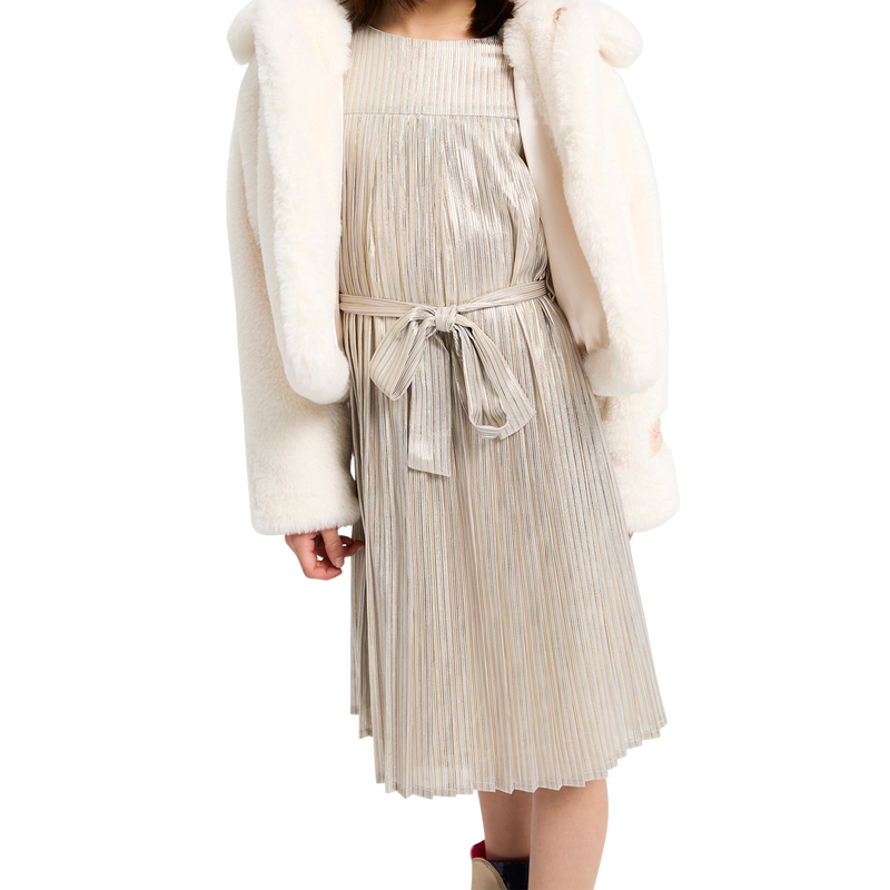 Vestido plissado &agrave;s riscas BILLIEBLUSH 
                        GIRL