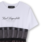 Vestido formal de manga curta KARL LAGERFELD KIDS 
                    GIRL