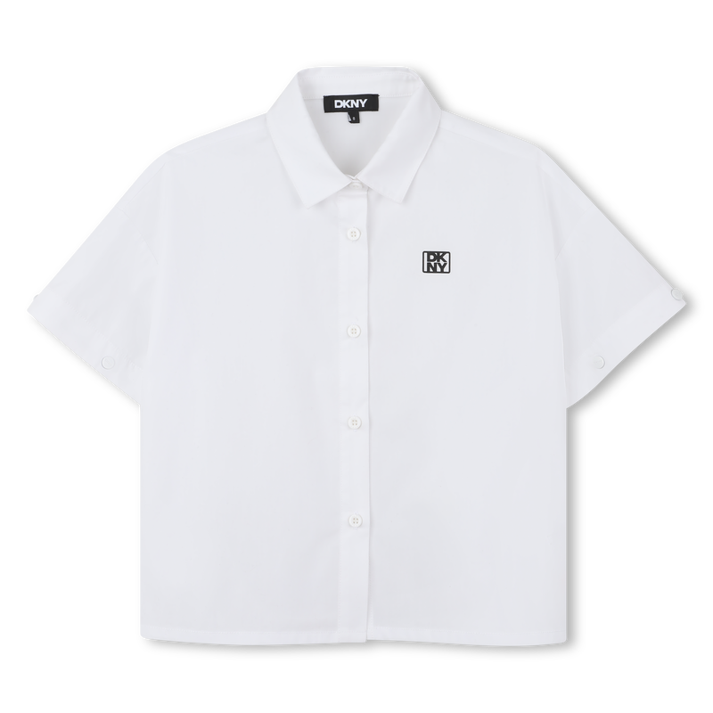 Camisa de popelina de algodão DKNY 
                    GIRL