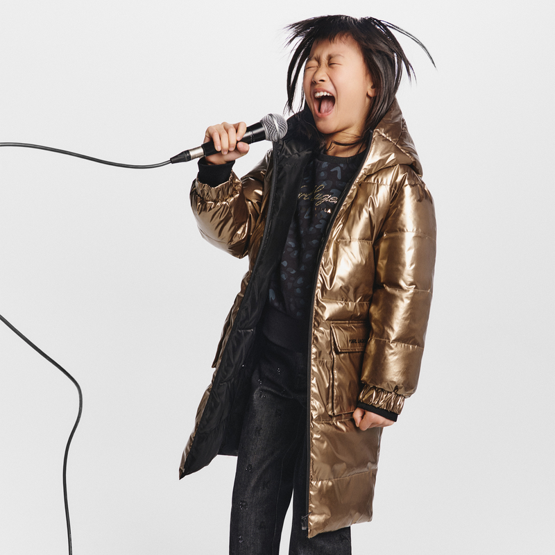 Jaqueta longa revers&iacute;vel KARL LAGERFELD KIDS 
                        GIRL