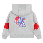 Cardig&atilde; de jogging em molet&atilde;o KENZO KIDS 
                    GIRL
