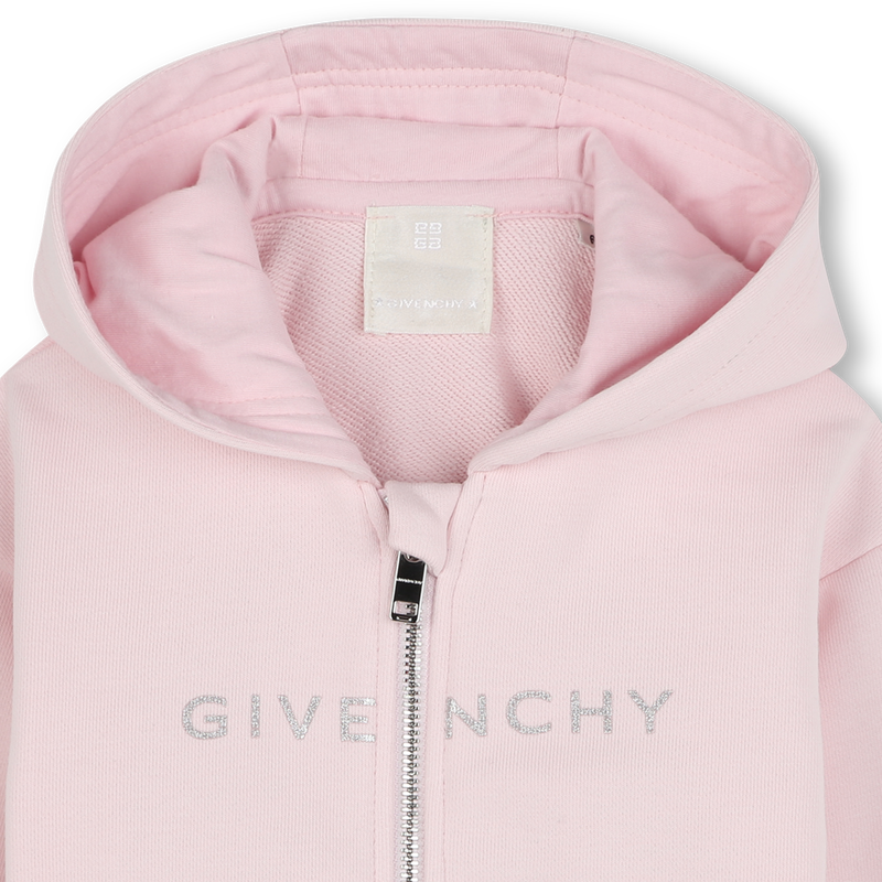 Cardig&atilde; com fecho e capuz GIVENCHY 
                        GIRL